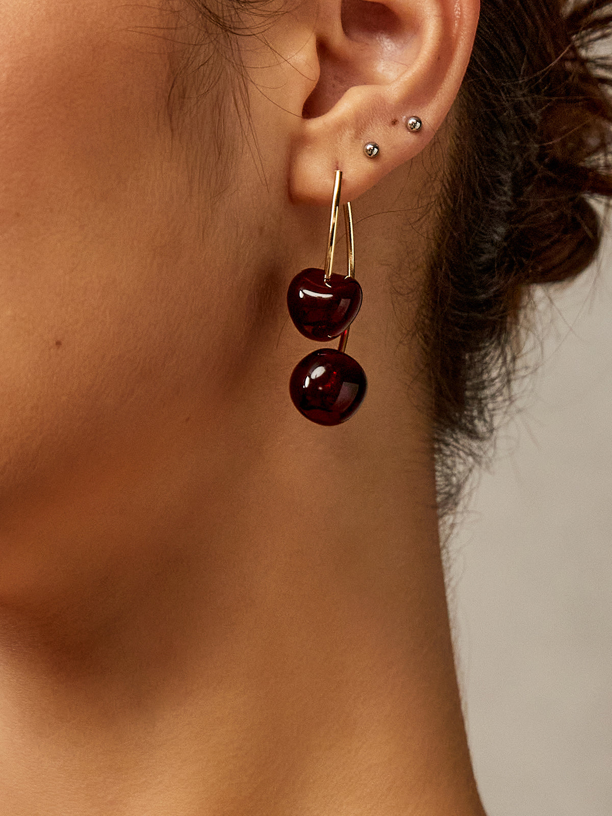 Charmante Kersen Dangle Oorbellen