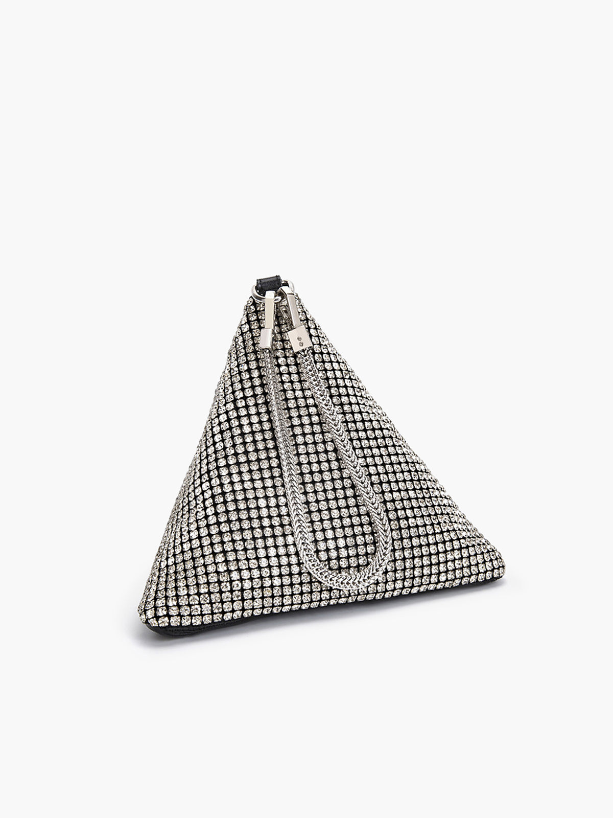 Fonkelende Strass Driehoek Mini Handtas