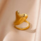 Stijlvolle verstelbare ring met groot hart – Camille elegante design