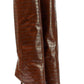 Crocodile patent leder enkellaarsjes met puntige hak en over de knie
