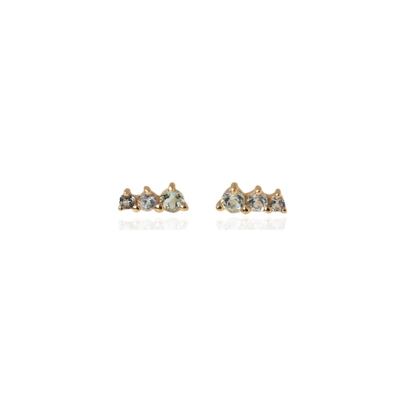 Elegante Drie Mini Zirkonia Oorbellen - Sandy