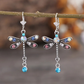 Stijlvolle Zilveren Dragonfly Oorbellen met Elegante Snede
