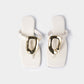 Open Gesp Sandwich-metalen Platen Sandalen