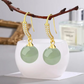 Groene Parel Druppeloorbellen - Jade