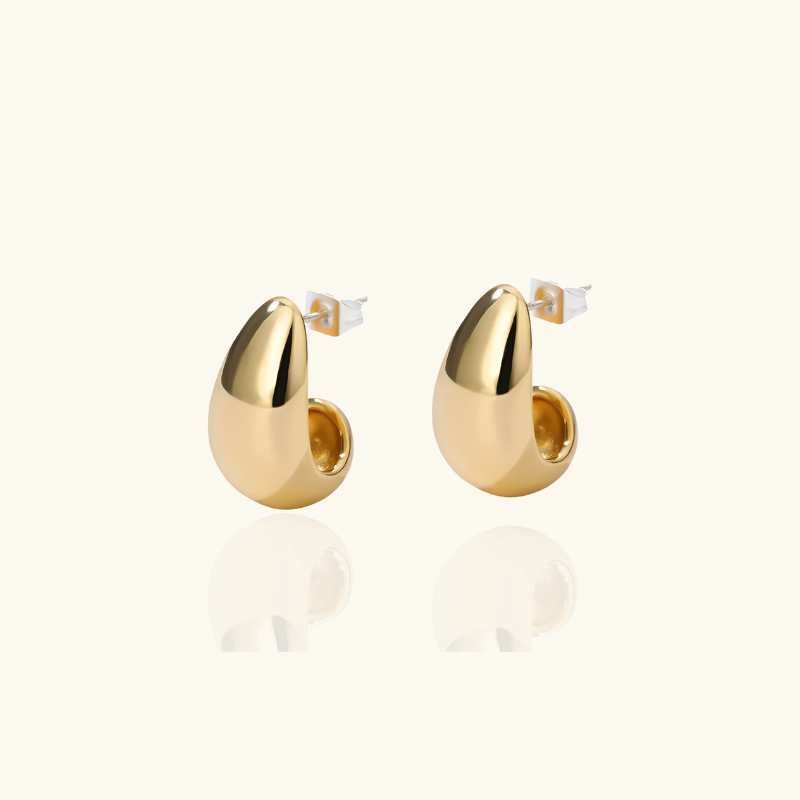 Dikke Druppel Stud Oorbellen - Stijlvol en Trendy Chelsea Design