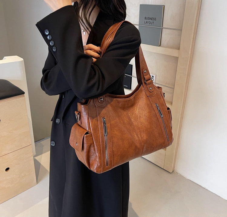 UrbanTote™ | Grote PU-Leren Damestas Met Meerdere Vakken En Afneembare Schouderband