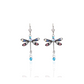 Stijlvolle Zilveren Dragonfly Oorbellen met Elegante Snede