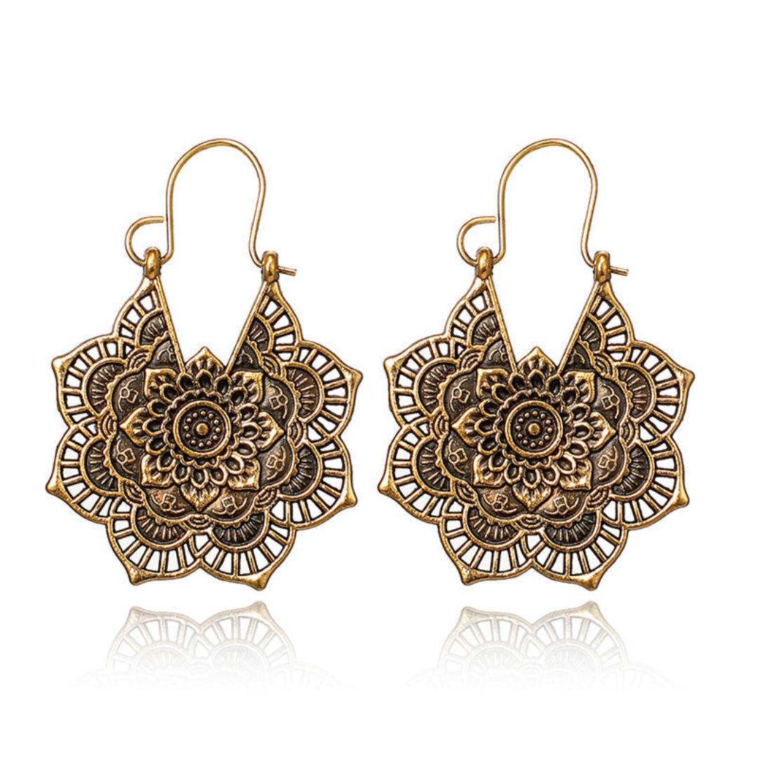 Lotus Mandala Oorbellen | Goud