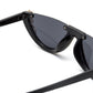 Sparkling Rhinestone Embellished Half Frame Sunglasses