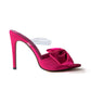 Elegante slingback met hoge hakken en strikje