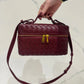 Elegante stoffen make-up- en accessoiretas in geweven ontwerp