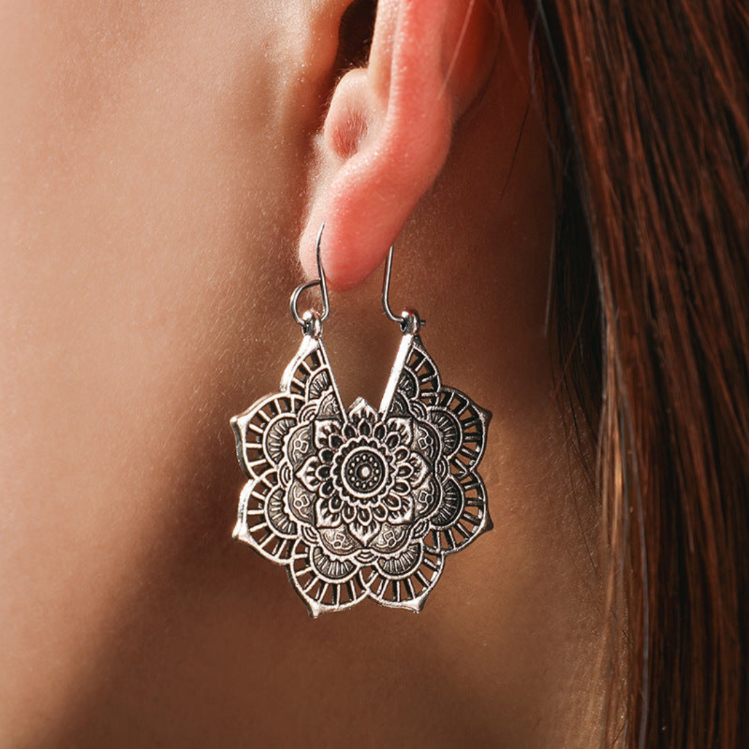 Lotus Mandala Oorbellen | Goud