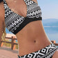 Dames bikini-ensemble – V-hals haltertop – Lage taille slip – Ademend en elastisch materiaal