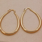 Bolle Gouden Hoepel Oorbellen – Vintage Look & Waterbestendig