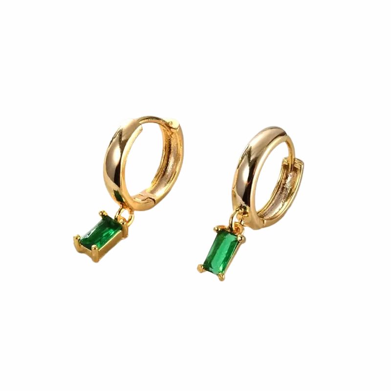 Chic et Élégantes Boucles d'Oreilles Carrées avec Zircone - Lauren