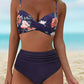 Dames Bikini Set – Perfecte Pasvorm – Elegant Toppunt – Ruché Hoog Taille Bottom – Ademend en Comfortabel Stof