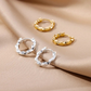 Geometrische Gouden Hoepel Oorbellen - Mary