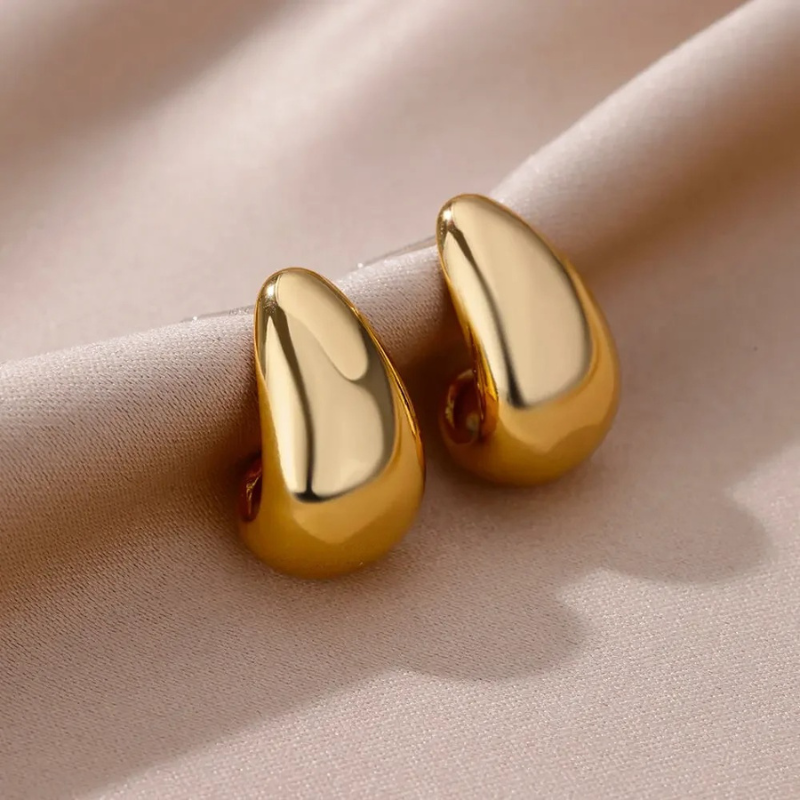 Dikke Druppel Stud Oorbellen - Stijlvol en Trendy Chelsea Design