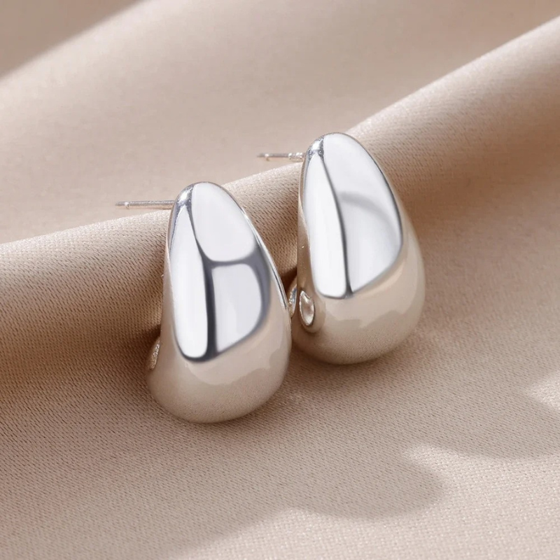 Dikke Druppel Stud Oorbellen - Stijlvol en Trendy Chelsea Design