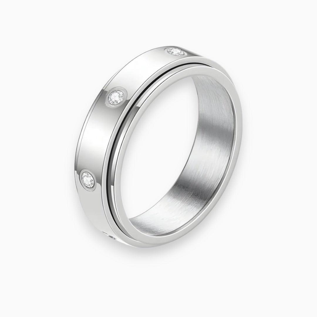 Deze betoverende hemelse sprankelende ringen in roestvrij staal voor een tijdloze elegantie