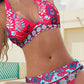 Dames bikini-ensemble – V-hals haltertop – Lage taille slip – Ademend en elastisch materiaal