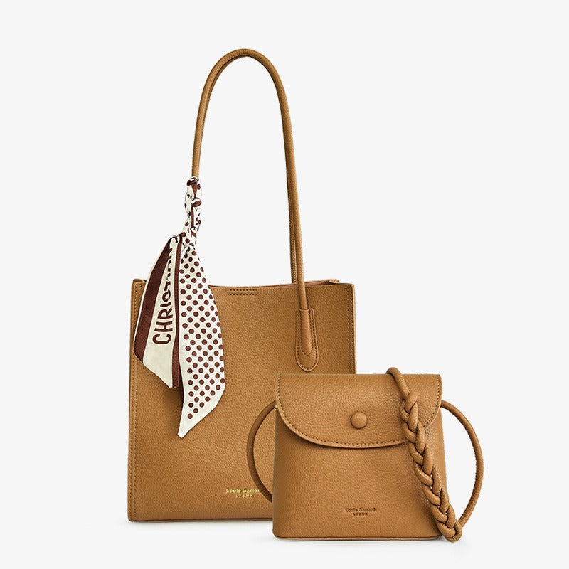 Damestas van gestructureerd lakleer met crossbody tas - Renata