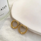 Stijlvolle Luxe Gouden Ketting met Hoepel Oorbellen - Ava