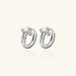 Stijlvolle Elegante Kruis Hoepel Oorbellen met Stralende Cubic Zirconia - Lillian