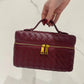 Elegante stoffen make-up- en accessoiretas in geweven ontwerp