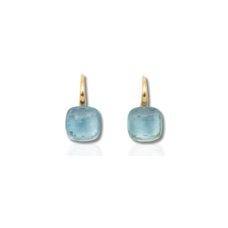 Elegante Blauwe Ingelegde Zirkonia Oorbellen - Ella voor een Verfijnde Look