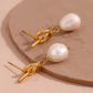 Elegante Barok Parel Oorbellen in Goud - Pien