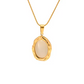 Elegant Vergulde Kattenoog-Opaalketting met Sprankelende Gemma Accenten