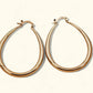 Bolle Gouden Hoepel Oorbellen – Vintage Look & Waterbestendig