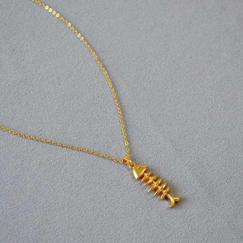 Elegant Vergulde Visgraat Hanger - Merle voor een tijdloze uitstraling