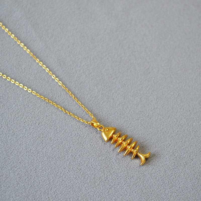 Elegant Vergulde Visgraat Hanger - Merle voor een tijdloze uitstraling