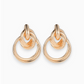 14K Vergulde Oorbellen met Franse Flair en Punk Edge