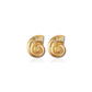 Gouden Schelp Stud Oorbellen - Delphia