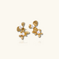 Gouden Bloem Oorknopjes met Parels - Jean