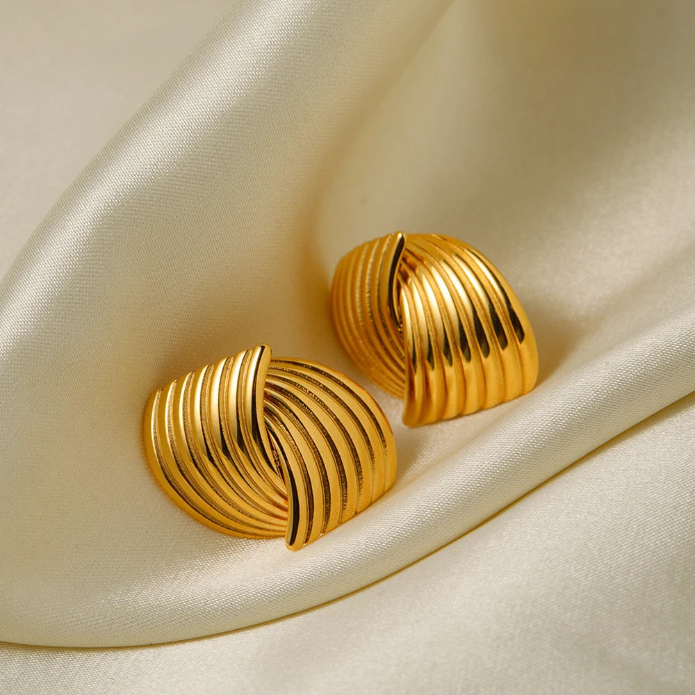 Stralende Bronzen Oorbellen