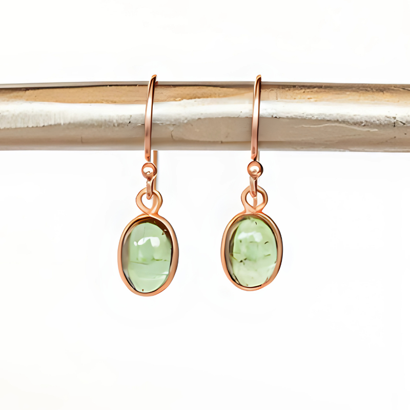 Elegante Groene Toermalijn Druppel Oorbellen - Avery