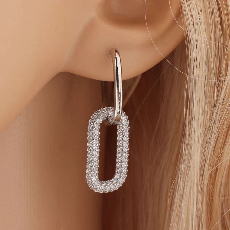 Elegante Vierkante Oorbellen met Strakke Afwerking - Sisi