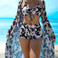 Elegant 3-delig Bloemen Bikini Set voor Dames