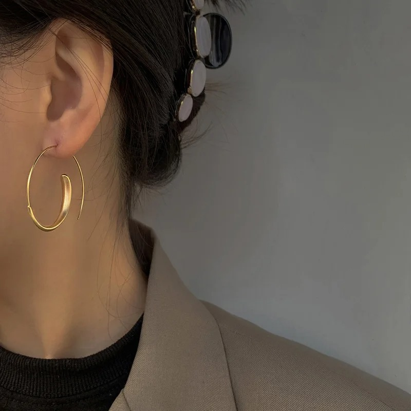 Gouden Spiraal Hoop Oorbellen - Fiona