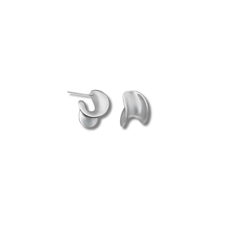 Erin Curve Stud Oorbellen - Elegante en moderne oorbellen voor een stijlvolle look