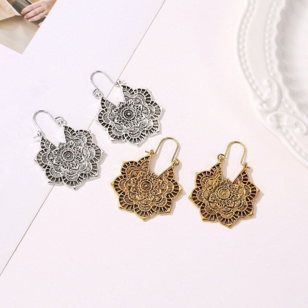 Lotus Mandala Oorbellen | Goud