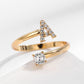 Elegante initiaalringen voor dames - Fien stijl