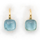 Elegante Blauwe Ingelegde Zirkonia Oorbellen - Ella voor een Verfijnde Look