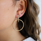 Elegante Gouden Geplateerde Ronde Paperclip Oorbellen - Megan