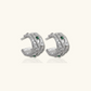 Geometrische Oorbellen met Oog en Zirkonia – Bethany