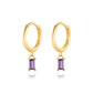 Chic et Élégantes Boucles d'Oreilles Carrées avec Zircone - Lauren